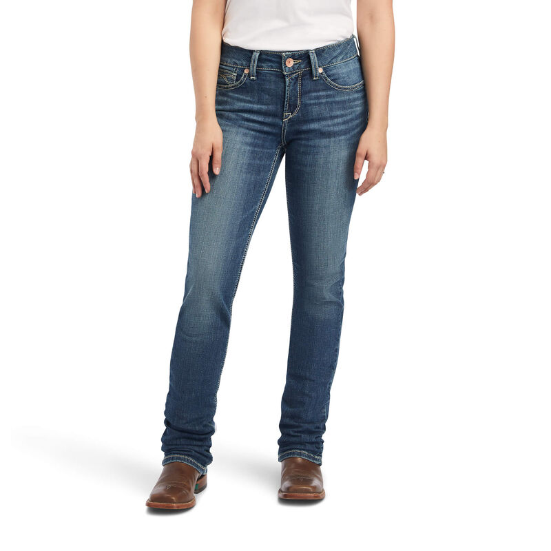 Ariat R.E.A.L. Perfect Rise Daphne Straight - Naisten Sininen Farkut ( ZDCGKY-931 )